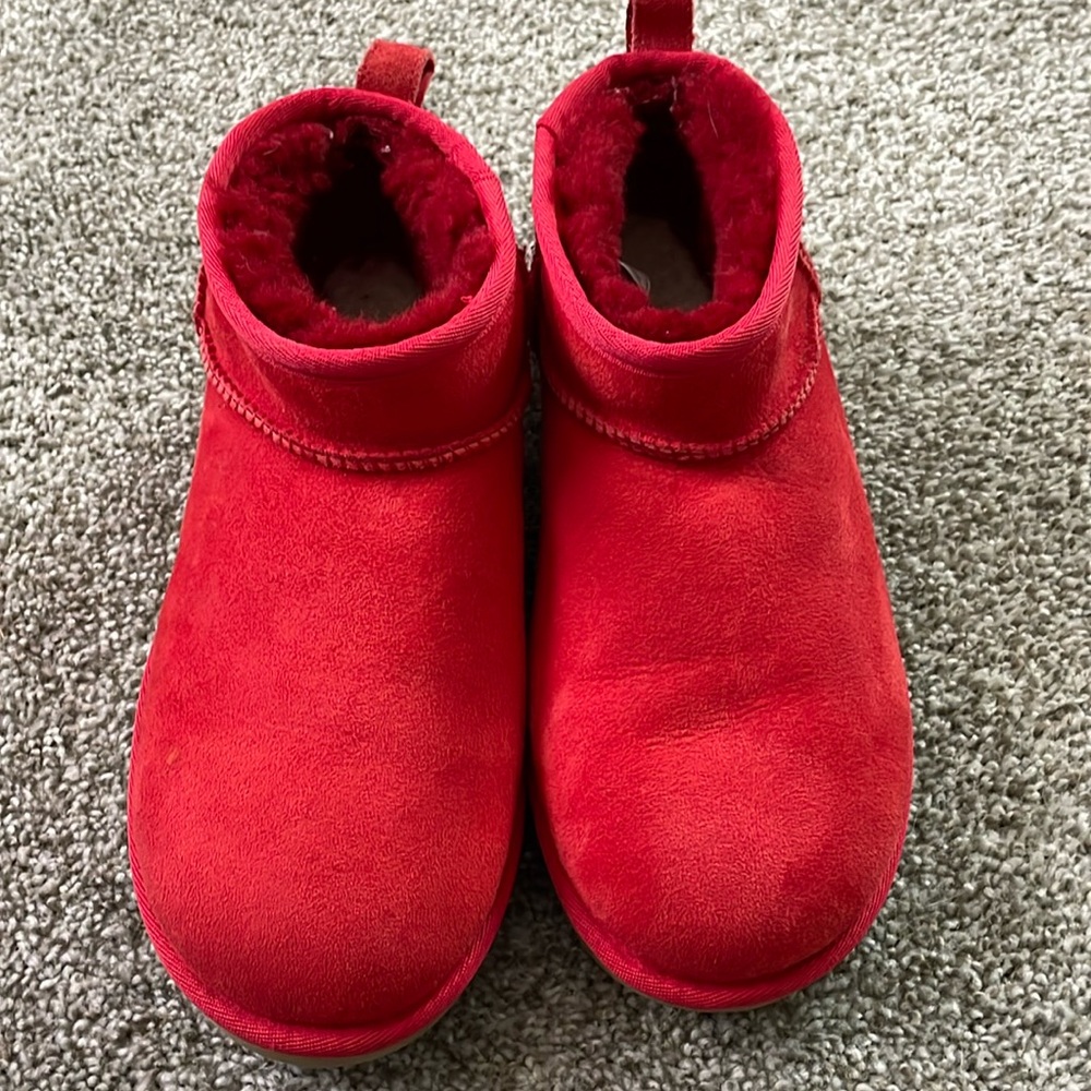 Red UGG boots.  Classic ultra.